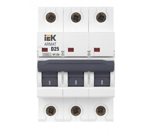 Выключатель автоматический трехполюсный M10N 3P D 25А 10кА ARMAT  AR-M10N-3-D025  IEK