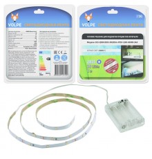 Комплект светодиодная лента 1м IP20 нейтр белый свет 4000К на батарейках ULS-Q580 2835-30LED/m-IP20-1,0M-4000K-3AA, эп не в комплекте  UL-00006535  