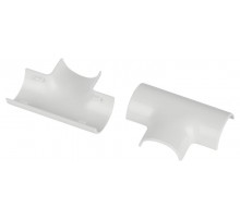 Т-образный угол  T-KK-30-13-FW для полукруглого кабель-канала белый 30х13мм 2шт/комплект  Б0064966  ЭРА