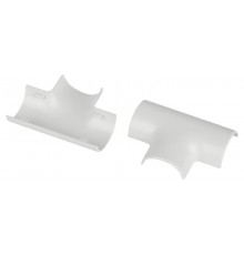 Т-образный угол  T-KK-30-13-FW для полукруглого кабель-канала белый 30х13мм 2шт/комплект  Б0064966  ЭРА
