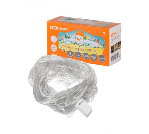 Гирлянда новогодняя "Сеть" 1,5х2,5 м, белый свет, 8 режимов, наружное использование, IP44,  SQ0361-0031  TDM ELECTRIC