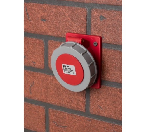 Розетка стационарная внутренняя угловая 4242 3Р+РЕ 32А 380В IP67 EKF PROxima  ps-4242-32-380  EKF