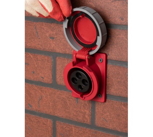 Розетка стационарная внутренняя угловая 4242 3Р+РЕ 32А 380В IP67 EKF PROxima  ps-4242-32-380  EKF