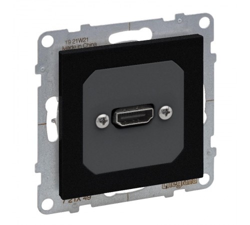 SUNO Розетка HDMI с предварительно подключенным разьемом. Цвет "Антрацит"  721449  Legrand
