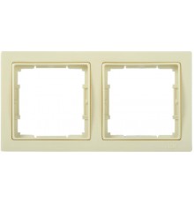 BOLERO Q1 кремовый Рамка 2-местная квадратная РУ-2-БК EMB22-K33-Q1  IEK