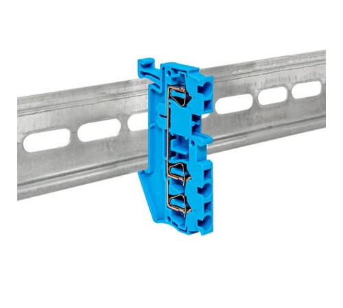 Колодка клеммная пружинная JXB-ST-2.5 28А 3 вывода синяя EKF  plc-jxb-st-2.5-3-blue  EKF