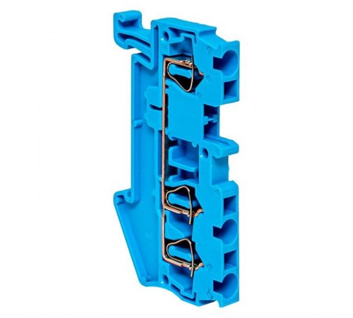 Колодка клеммная пружинная JXB-ST-2.5 28А 3 вывода синяя EKF  plc-jxb-st-2.5-3-blue  EKF