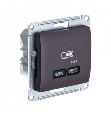 Glossa Шоколад USB Розетка тип-C 65W высокоскор.заряд. QC PD  GSL000827  SE