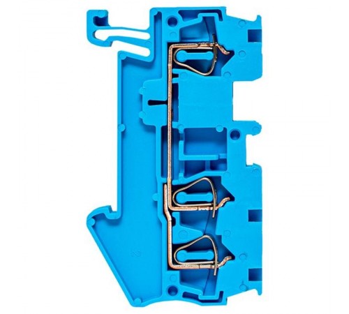 Колодка клеммная пружинная JXB-ST-2.5 28А 3 вывода синяя EKF  plc-jxb-st-2.5-3-blue  EKF