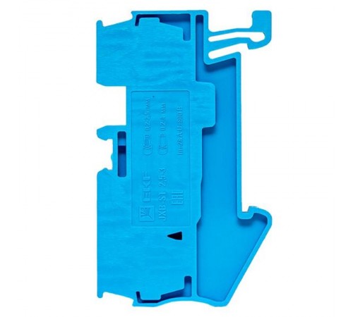 Колодка клеммная пружинная JXB-ST-2.5 28А 3 вывода синяя EKF  plc-jxb-st-2.5-3-blue  EKF
