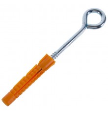 Шуруп-кольцо 6х60 с универсальным дюбелем 10х61 (2шт) - пакет  114042  Tech-KREP