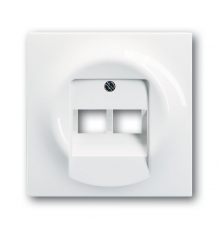 Плата центральная (накладка) для 2-постовой телекоммуникационной розетки , серия impuls, цвет альпийский белый  1753-0-9004   2CKA001753A9004  ABB