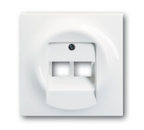 Плата центральная (накладка) для 2-постовой телекоммуникационной розетки , серия impuls, цвет альпийский белый  1753-0-9004   2CKA001753A9004  ABB