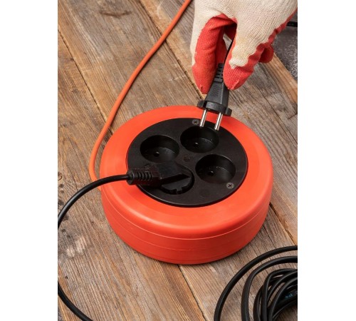 Удлинитель-рулетка 4*10 м без заземления ПВС 2*0,75 10А/2,3кВт PROxima   UBR-6-257-4-10  EKF