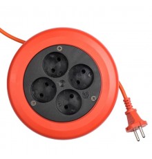 Удлинитель-рулетка 4*10 м без заземления ПВС 2*0,75 10А/2,3кВт PROxima   UBR-6-257-4-10  EKF