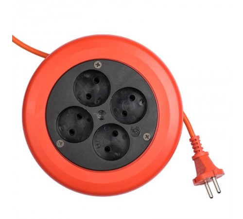 Удлинитель-рулетка 4*10 м без заземления ПВС 2*0,75 10А/2,3кВт PROxima   UBR-6-257-4-10  EKF