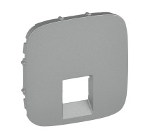 Valena ALLURE Алюминий Накладка розетки ТЛФ/комп 1-ой  755417  Legrand