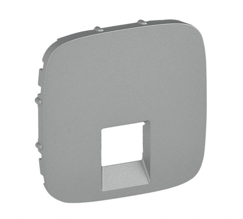 Valena ALLURE Алюминий Накладка розетки ТЛФ/комп 1-ой  755417  Legrand