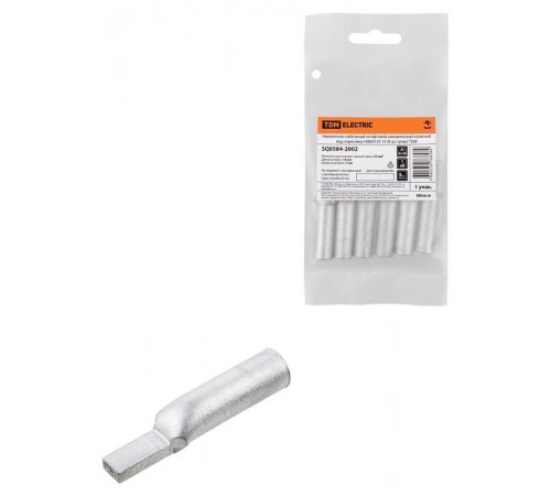 Наконечник кабельный штифтовой алюминиевый луженый под опресовку НШАЛ 25-15 (6 шт./упак)  SQ0584-2002  TDM