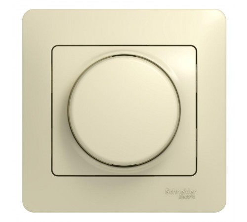 Glossa Бежевый Светорегулятор (диммер) поворотный, 300Вт (в сборе с рамкой)  GSL000234  SE