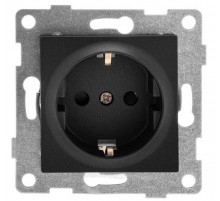 Ugra Розетка 1-ой с/з с з/ш,  скрытая  установка, 16А, 250В, графит  С11Р4-010  GUSI Electric