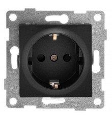Ugra Розетка 1-ой с/з с з/ш,  скрытая  установка, 16А, 250В, графит  С11Р4-010  GUSI Electric