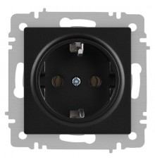 Розетка Intro Accent 6-202-05 2P+E Schuko, 16А-250В, IP20, СУ, антрацит  Б0063693  Intro