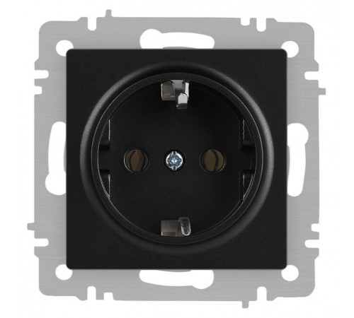Розетка Intro Accent 6-202-05 2P+E Schuko, 16А-250В, IP20, СУ, антрацит  Б0063693  Intro