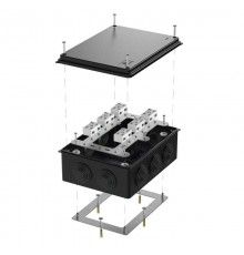 Коробка огнестойкая для о/п 40-0320-FR6.0-4-12-Р Е15-Е60 RAL9005 200х150х75 (5 шт/кор) черная  40-0320-9005-FR6.0-4-12-Р  Промрукав