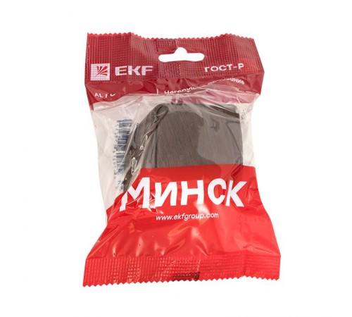 Выключатель 1-клавишный ОП Минск 10А тёмное дерево EKF  EGV10-021-40  EKF