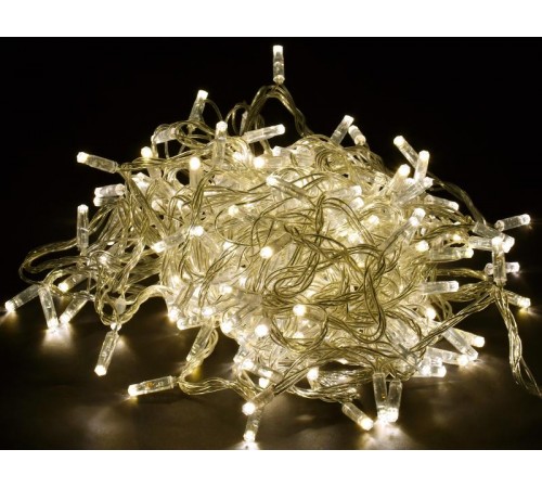 Гирлянда светодиодная нить 20м 200WW IP44 прозрачный шнур 230В контр. 8 режимов  LGDU111-1-200-20-T-S-44  IEK