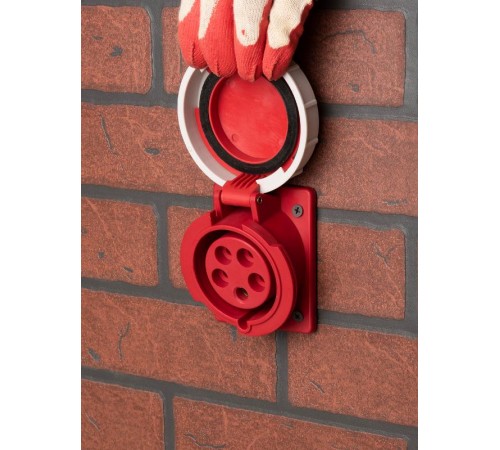 Розетка стационарная внутренняя угловая 4252 3Р+РЕ+N 32А 380В IP67 EKF PROxima  ps-4252-32-380  EKF