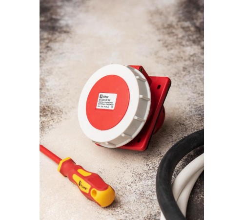 Розетка стационарная внутренняя угловая 4252 3Р+РЕ+N 32А 380В IP67 EKF PROxima  ps-4252-32-380  EKF