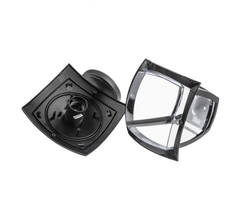 Светильник садово-парковый 4-гранный черный настенный вниз E27 IP44(У1) НБУ 07-40-002 "Дели 2" (8/48  Б0051186  ЭРА