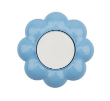 Выключатель одноклавишный HAPPY Цветок скрытой установки, белый/голубой  KR-78-0626  Kranz