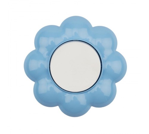 Выключатель одноклавишный HAPPY Цветок скрытой установки, белый/голубой  KR-78-0626  Kranz