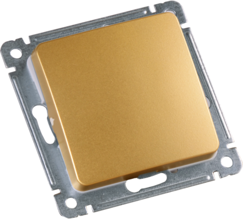 Выключатель скрытой установки, одноклавишный, механизм, цвет золото  ВС10-411-07  HEGEL