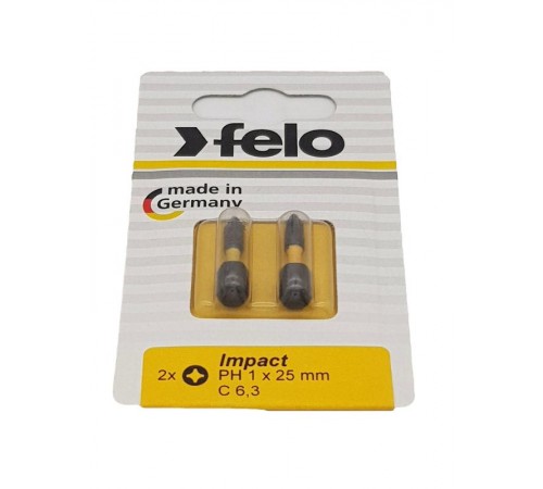 Бита крестовая ударная серия Impact PH 1X25,2 шт  02201241  Felo