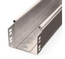 Лоток неперфорированный Стандарт INOX (AISI 409) 100х80х3000 (0,7 мм) (6 м/уп)  PR16.2390  Промрукав