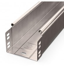 Лоток неперфорированный Стандарт INOX (AISI 409) 100х80х3000 (0,7 мм) (6 м/уп)  PR16.2390  Промрукав