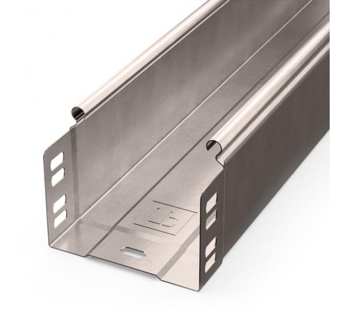 Лоток неперфорированный Стандарт INOX (AISI 409) 100х80х3000 (0,7 мм) (6 м/уп)  PR16.2390  Промрукав