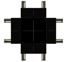 Коннектор  TRM-S5-CX BK Х-образный для тонкого магнитного шинопровода черный  Б0059033  ЭРА