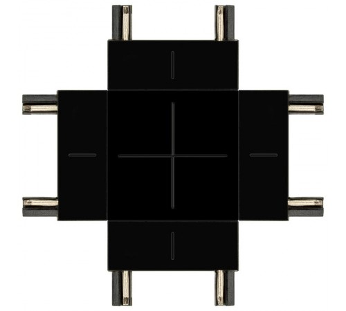 Коннектор  TRM-S5-CX BK Х-образный для тонкого магнитного шинопровода черный  Б0059033  ЭРА