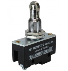 МП 1105М УХЛ3 исп.03.1А, 2-х пол., 10А, 660В, 1з+1р, IP00, толкатель с поперечным расположением ролика, микровыключатель  ET523359  Электротехник