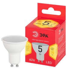 Лампа светодиодная LED MR16-5W-827-GU10 R (диод, софит, 5Вт, тепл, GU10)  Б0051852  ЭРА
