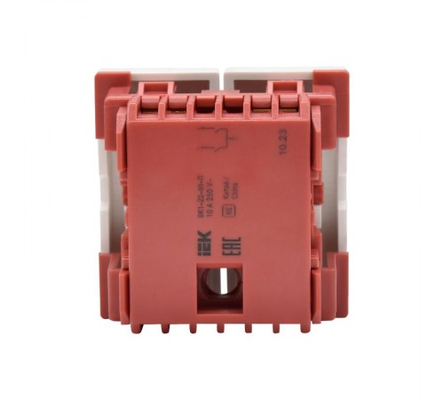 Выключатель двухклавишный на 2 модуля. ВК1-22-00-П  CKK-40D-VD2-K01  IEK