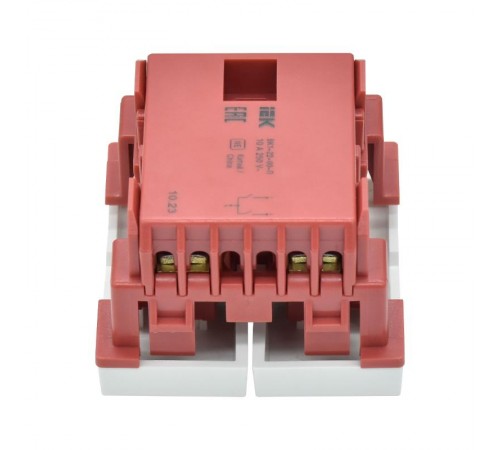 Выключатель двухклавишный на 2 модуля. ВК1-22-00-П  CKK-40D-VD2-K01  IEK