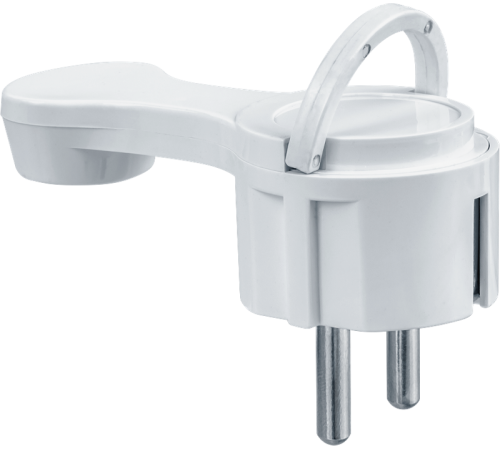 Вилка NCA-PL06-16A-E-WH плоская с/з белая  61365  Navigator