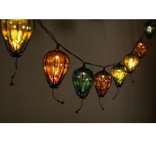 Садовая гирлянда  ERASF23-21 Воздушные шарики на солнечной батарее 3,8 м (длина рабочей части 1,8 метров) 10 LED  Б0062370  ЭРА
