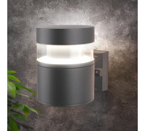 УЛИЧНЫЙ НАСТЕННЫЙ СВЕТИЛЬНИК ELEKTROSTANDARD 1530 TECHNO LED СЕРЫЙ  a052247 Elektrostandard